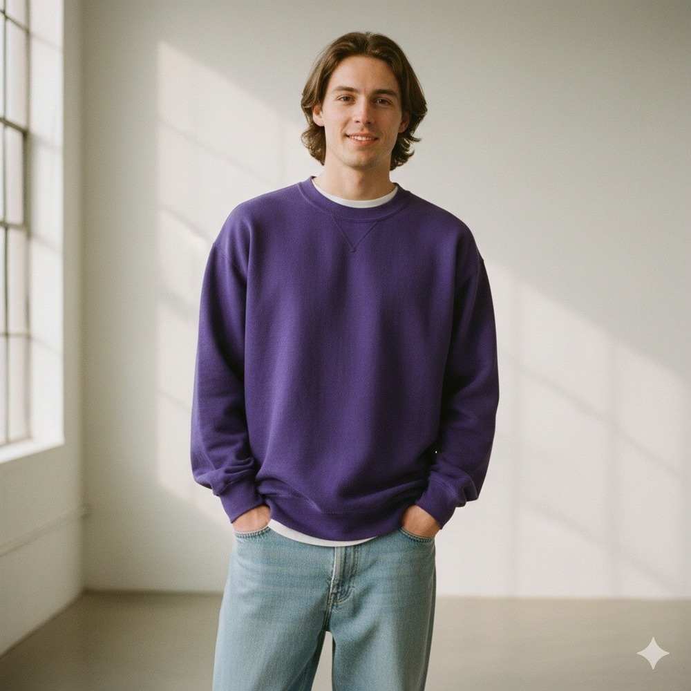 Lee Heavyweight Purple Crown Royal Crewneck Sweatshirt - Size XL‎